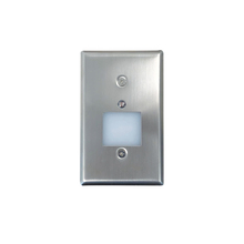  NSW-6629PC/BN - Mini LED Step Light w/ Photocell, Frosted Glass Lens Face Plate, 1W, 90+ CRI, 2700K, Brushed Nickel,