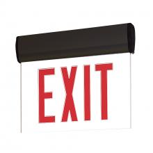  NX-812-LEDRCB - Surface Adjustable LED Edge-Lit Exit Sign, Battery Backup, 6" Red Letters, Single Face / Clear