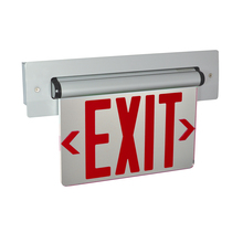  NX-814-LEDR2MA - Recessed Adjustable LED Edge-Lit Exit Sign, 2 Circuit, 6" Red Letters, Double Face / Mirrored