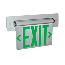  NX-815-LEDGMA - Recessed Adjustable LED Edge-Lit Exit Sign, Battery Backup, 6" Green Letters, Single Face /