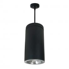  NYLD2-6P10135NNB4 - 6" Cobalt Pendant Mount Cylinder, Black, 1000L, 3500K, Natural Metal/Natural Metal Reflector,