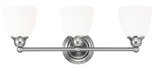  13663-91 - 3 Light Brushed Nickel Bath Light