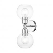  16972-05 - 2 Light Polished Chrome Sphere Vanity Sconce