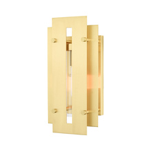  21772-12 - 1 Lt Satin Brass Outdoor Wall Lantern