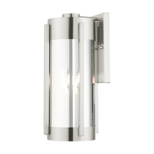  22383-91 - 3 Lt Brushed Nickel Outdoor Wall Lantern