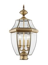  2354-01 - 3 Light AB Outdoor Post Lantern