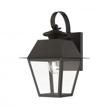  27212-07 - 1 Light Bronze with Antique Brass Finish Cluster Outdoor Small Wall Lantern