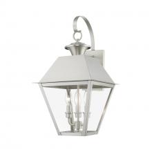  27218-91 - 3 Light Brushed Nickel Outdoor Large Wall Lantern