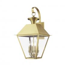  27222-08 - 4 Light Natural Brass Outdoor Extra Large Wall Lantern