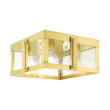  27723-08 - 4 Lt Natural Brass Outdoor Flush Mount