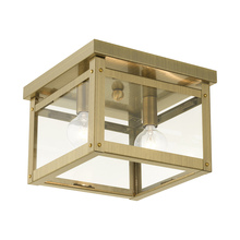  4031-01 - 2 Lt Antique Brass Flush Mount