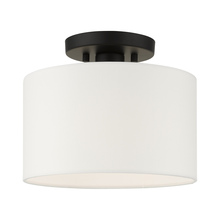  41095-04 - 1 Lt Black Semi Flush