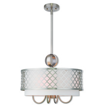  41104-91 - 5 Lt BN Pendant Chandelier