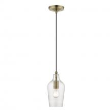  41240-01 - 1 Light Antique Brass Mini Pendant