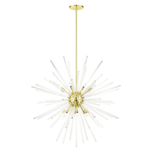  41260-12 - 16 Lt Satin Brass  Foyer Pendant Chandelier