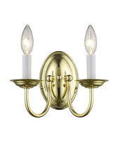  4152-02 - 2 Light Polished Brass Wall Sconce