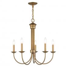  42685-48 - 5 Light Antique Gold Leaf Chandelier