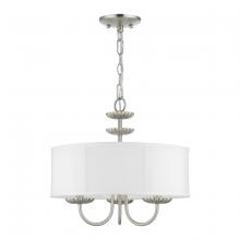  42983-91 - 3 Light Brushed Nickel Pendant Chandelier