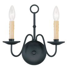  4492-04 - 2 Light Black Wall Sconce