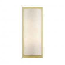  45231-33 - 1 Light Soft Gold Large ADA Sconce with Hand Crafted Oatmeal Fabric Shade