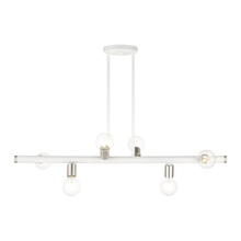  45866-03 - 6 Lt White Linear Chandelier