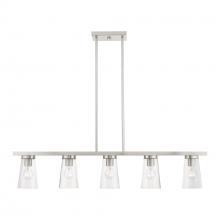  46715-91 - 5 Light Brushed Nickel Linear Chandelier