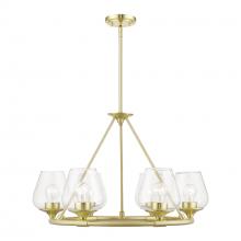  46726-12 - 6 Light Satin Brass Chandelier