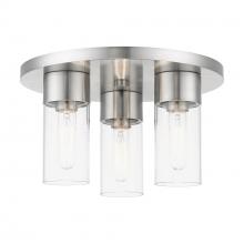  48762-91 - 3 Light Brushed Nickel Flush Mount