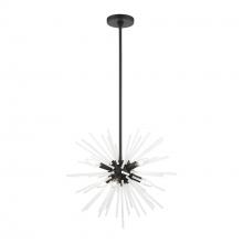  48824-04 - 6 Light Black Pendant Chandelier