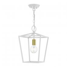  49432-03 - White 1-Light Square Lantern