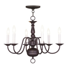  5006-07 - 6 Light Bronze Chandelier