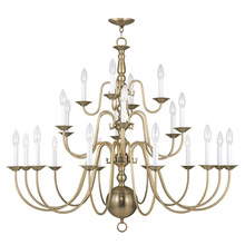  5015-01 - 22 Light Antique Brass Chandelier