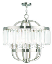  50546-91 - 6 Light Brushed Nickel Chandelier