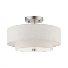  51083-91 - 2 Light Brushed Nickel Semi-Flush