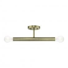  51139-01 - 2 Light Antique Brass Semi-Flush