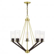  51165-12 - 5 Light Satin Brass & Bronze Chandelier