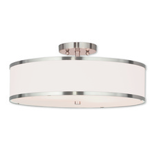  62629-91 - 3 Light Brushed Nickel Ceiling Mount