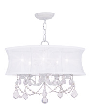  6305-03 - 5 Light White Chandelier