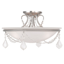  6524-91 - 3 Light Brushed Nickel Ceiling Mount