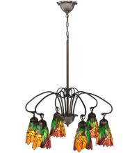  104887 - 26" Wide Iris 6 Light Chandelier