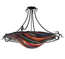  110963 - 36"W Metro Fusion Colori Del Arcobaleno Glass Semi-Flushmount