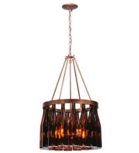  114513 - 19"W Tuscan Vineyard Estate 16 Wine Bottle Chandelier