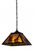  133566 - 16" Square Tall Pines Pendant