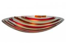  144398 - 30"W Metro Fusion Marina Glass Bowl Shade