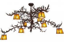  158067 - 48" Wide Pine Branch Valley View 8 Light Chandelier