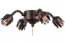  162433 - 11.5"W Mahogany Bronze 4 LT Fan Light Fixture