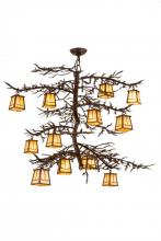  166573 - 48"W Pine Branch Valley View 12 LT Chandelier