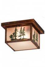  180660 - 10"Sq Hyde Park Tall Pines Flushmount