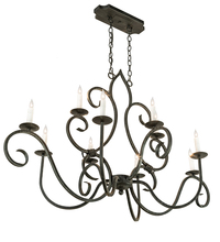  210724 - 48" Long Clifton Oval 10 Light Chandelier