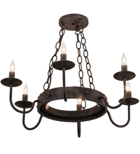  213965 - 24" Wide Edinburgh 6 Light Chandelier